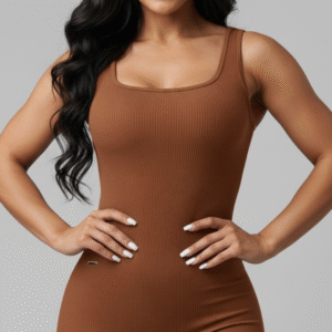 Jumpsuit & Brown Two Sleeves